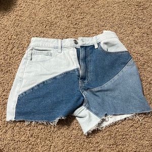 Multicolored Jean shorts size 1